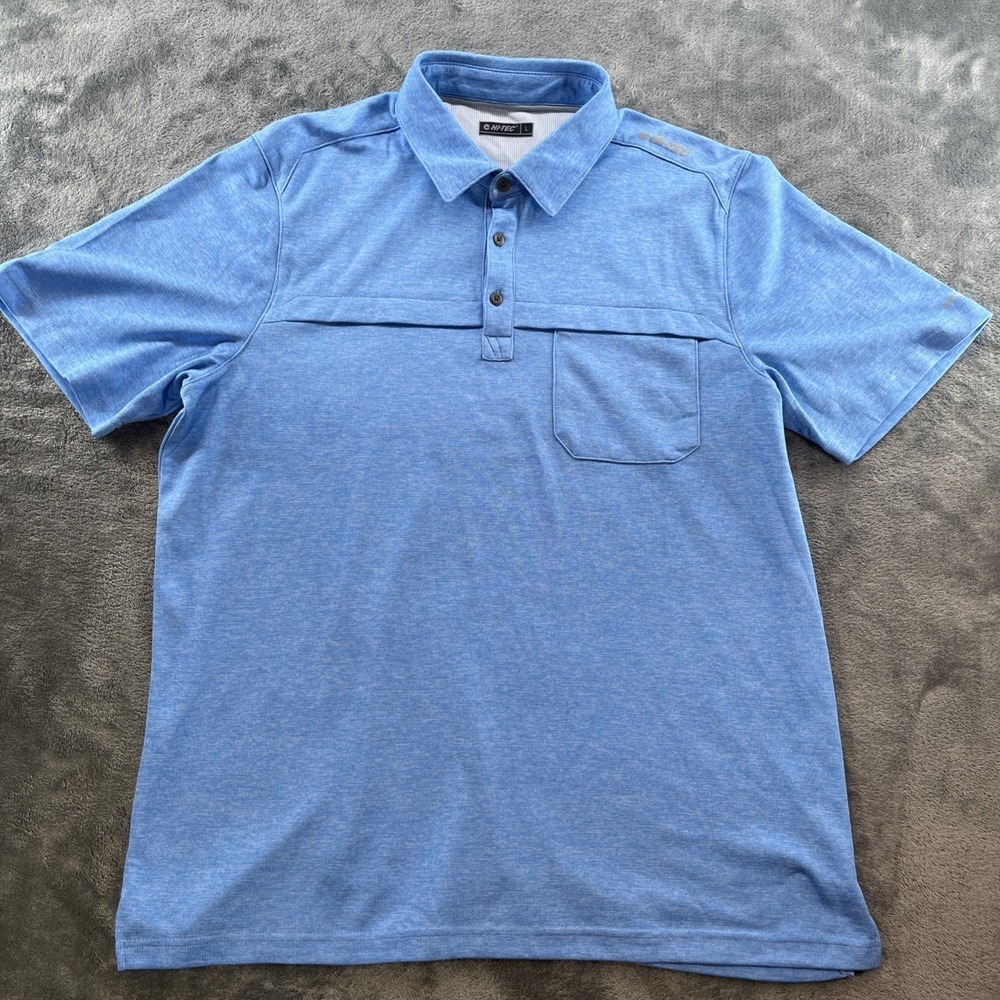 Hi-Tec Men's Blue Polo Shirt Size Large